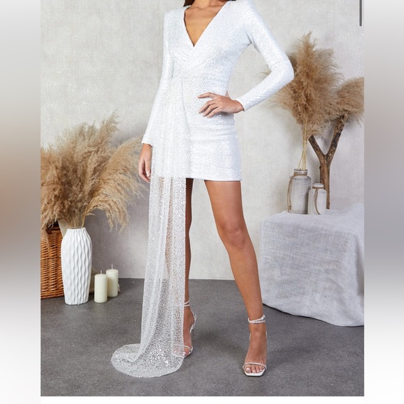 Nadine Merabi LEAH Dress - White - Picture 1 of 2